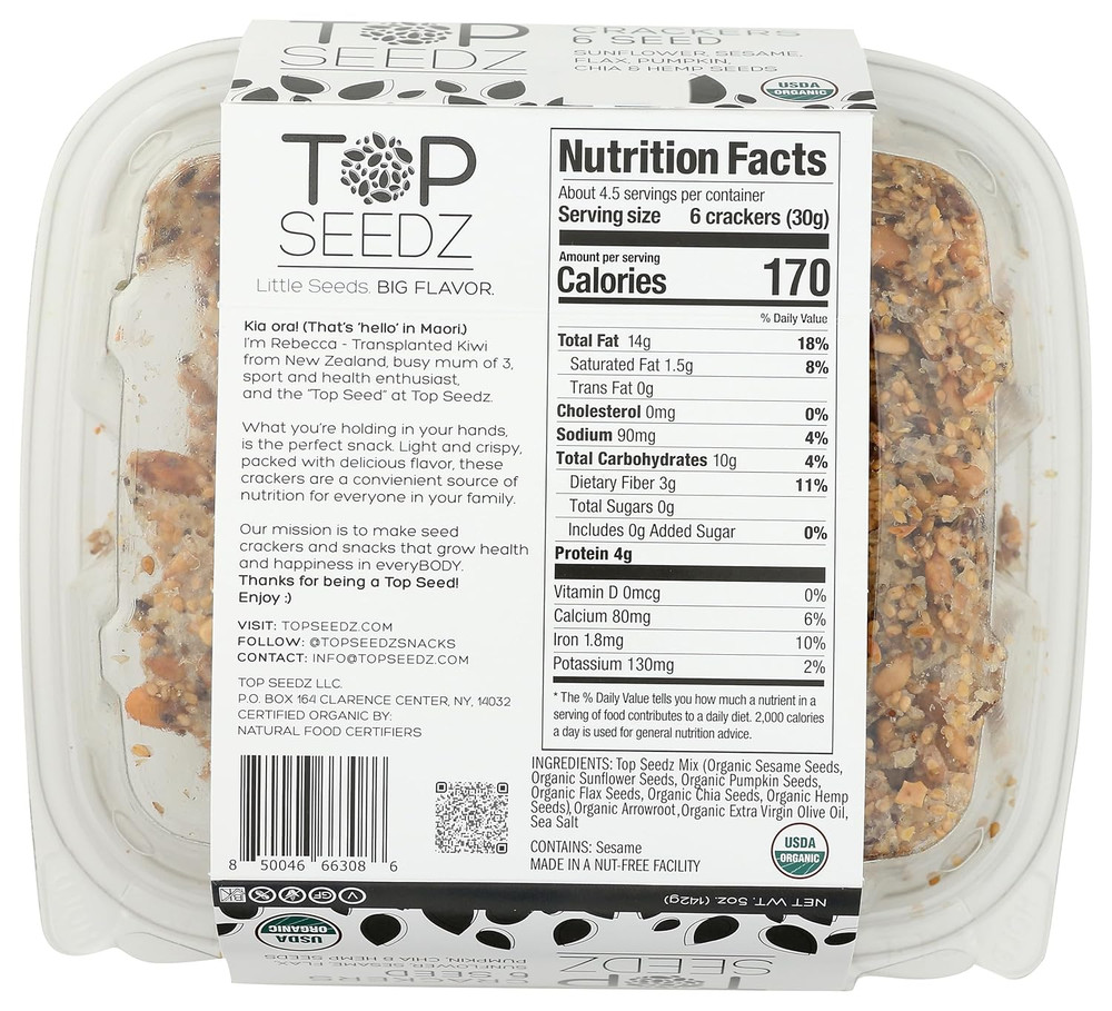 , Crackers 6 Seed Organic, 5 Ounce