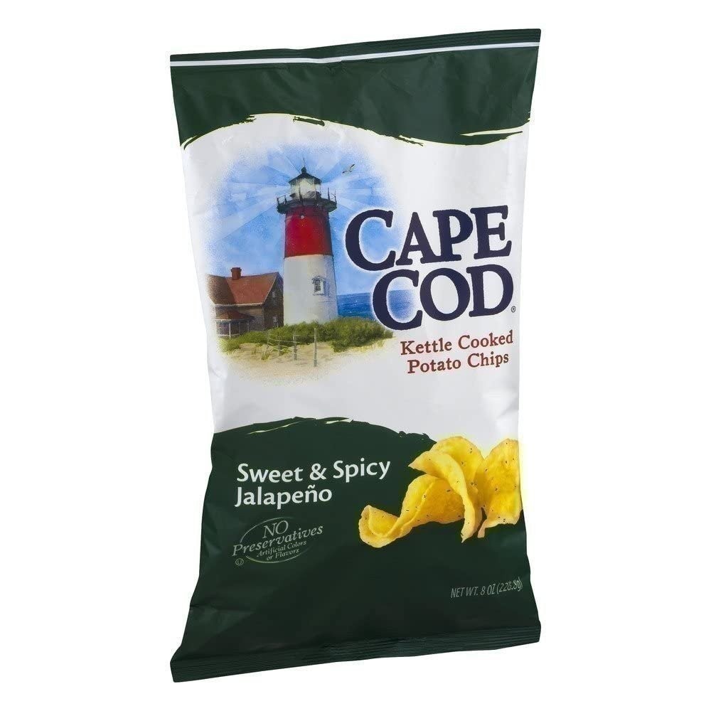 Cape Cod Potato Chips, Kettle Cooked, Sweet & Spicy Jalapeno, 7.5 oz, (pack...