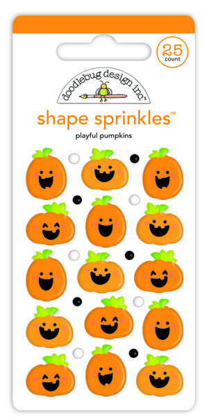 Crafts Doodlebug Sprinkles Playful Pumpkins Faces Smiles Dimensional
