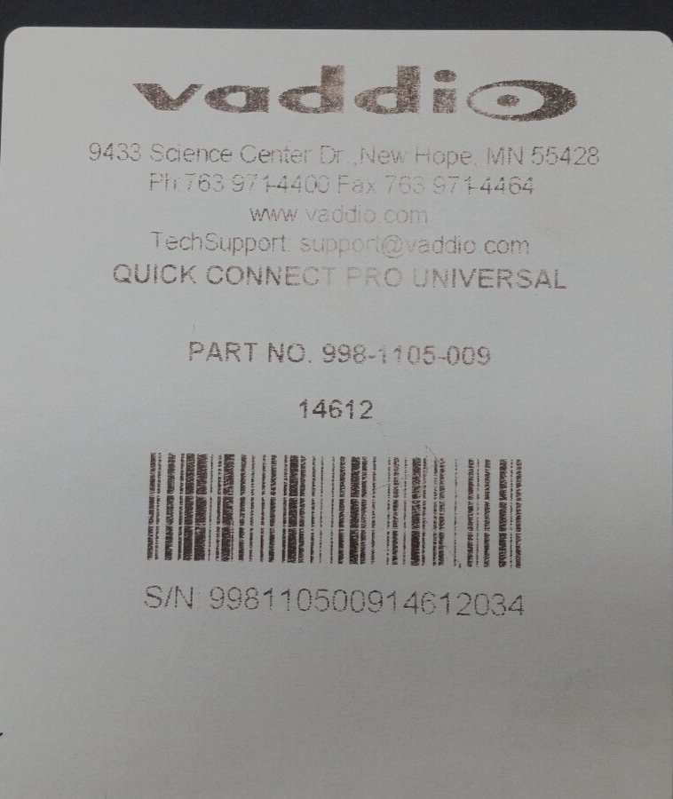 Vaddio 998-1105-009 Quick Connect Pro Universal Interface