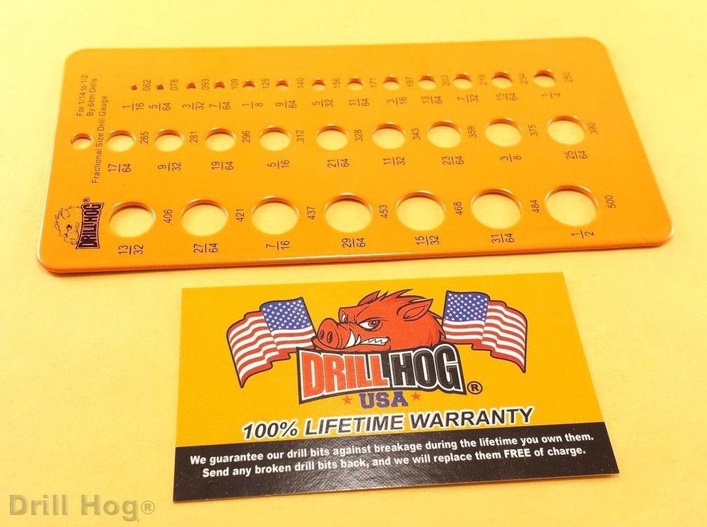 Drill Bit Gauge Measure Drill Bits Drill Gauge Hole Size Checker Tool DrillHog®