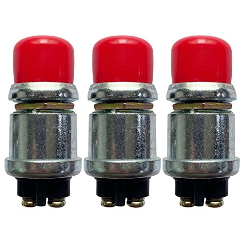 Push Button Momentary Starter Switch, Heavy Duty Momentary Switch for 12V Red