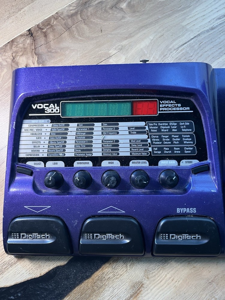 Purple Digitech Vocal 300 Effects Processor Powered By DNA