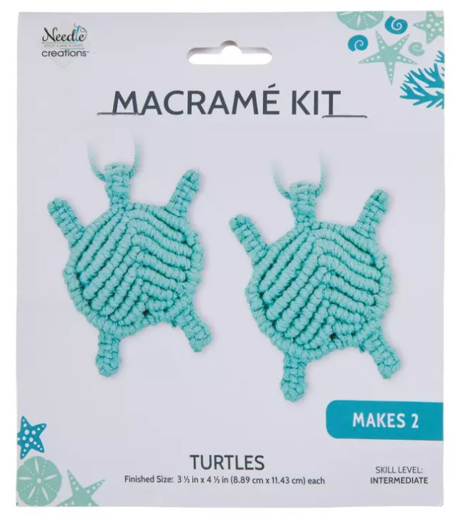 44th Street Needle Co Turtle Macrame Kit New
