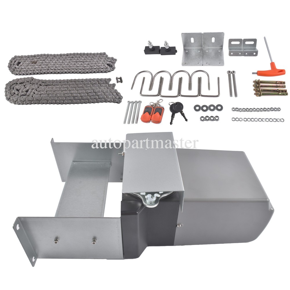 Automatic Sliding Gate Opener Operator Kit Electric & 2 Remotes New 1800LBS
