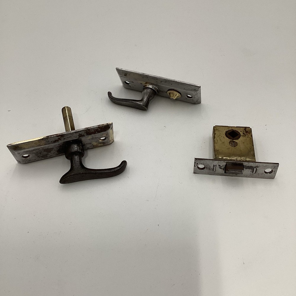 Vintage Small Mortise Screen Door Lock Set Works