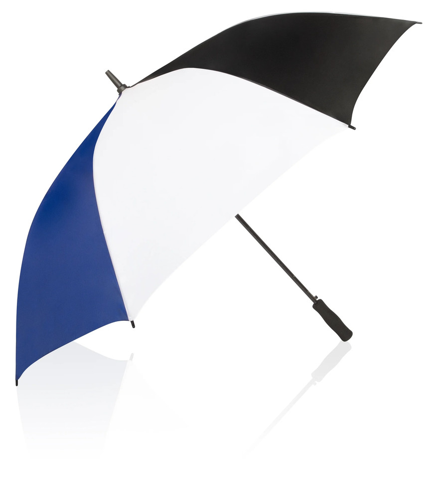 60-Inch Auto Open Golf Umbrella, Black/White/Royal