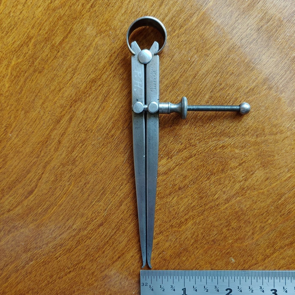 Vintage STARRETT 5" Inside Spring Caliper Yankee Flat Leg