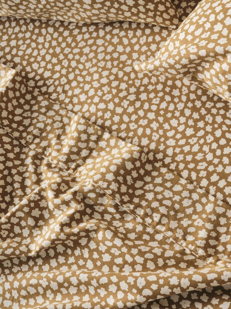 Linen House Abbi Dijon Flannelette Sheet Set