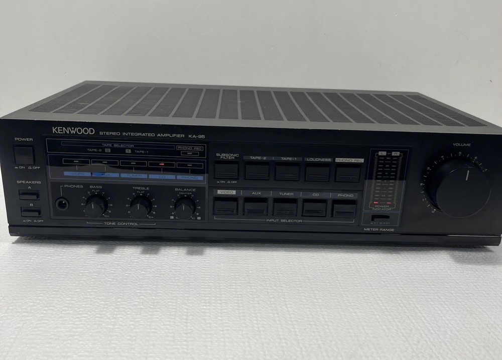 Kenwood KA-95 Amplifier Works Tested Input Source Buttons Return Issue