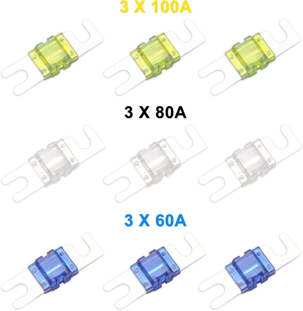 Durable 3-Way Mini Fused Distribution Block: Connect Multiple Amplifiers Easily