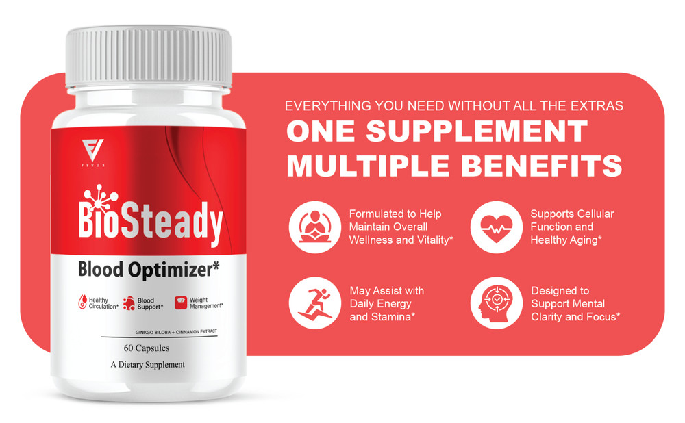 BioSteady Blood Optimizer, Bio Steady Advanced Formula (60 Capsules)