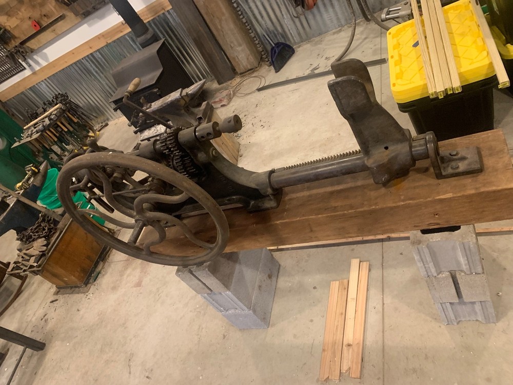 Antique Champion Blower & Forge Drill Press Wall Mount