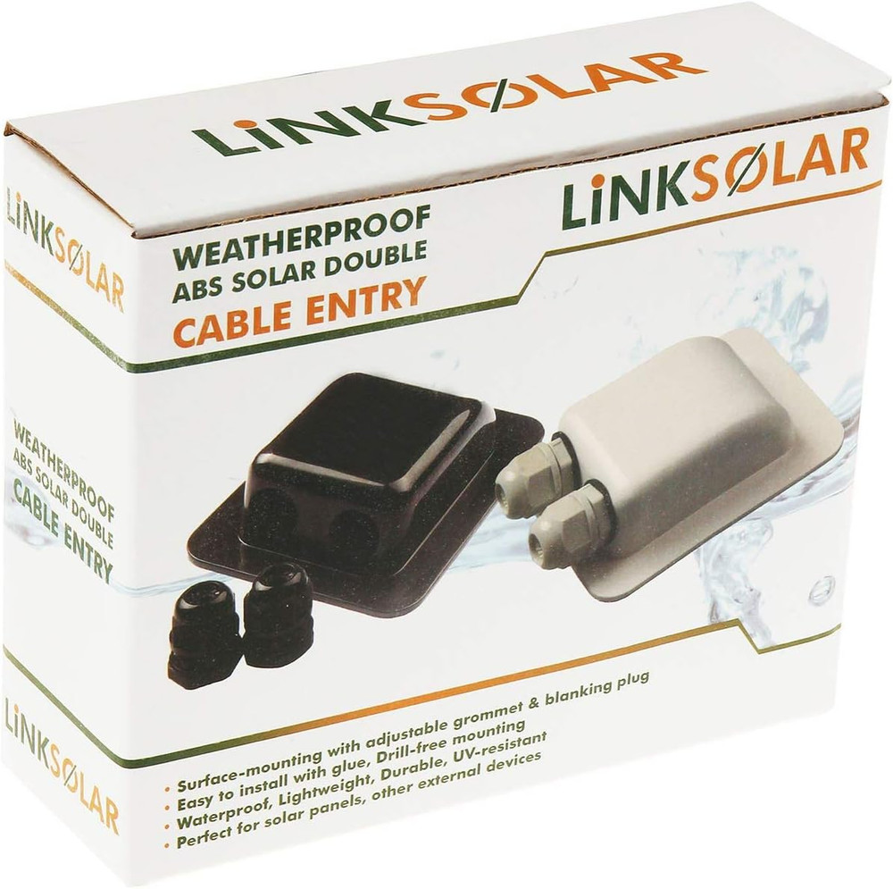 Weatherproof ABS Solar Double Cable Entry Gland for All Cable Types