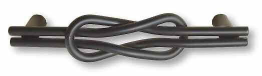 (5 Pack) 5 inch Wrought Iron Double Loop Pull Flat Black