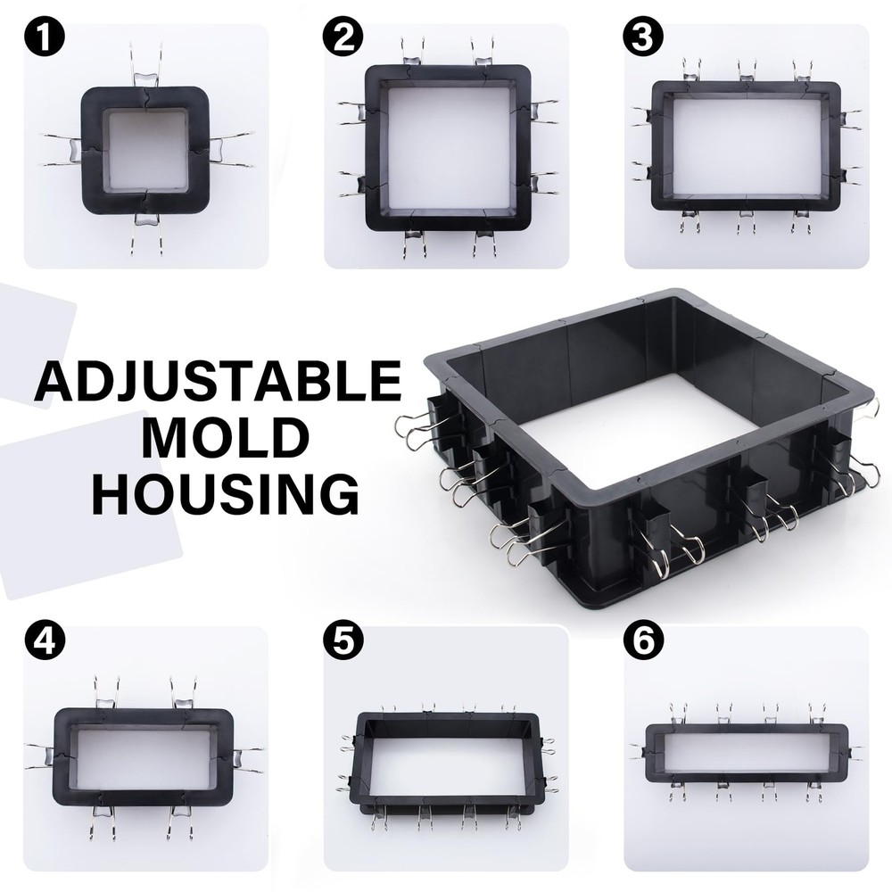 Adjustable Mold Housing Kit Plastic Mold Housing Frame for Silicone Rubber Mold