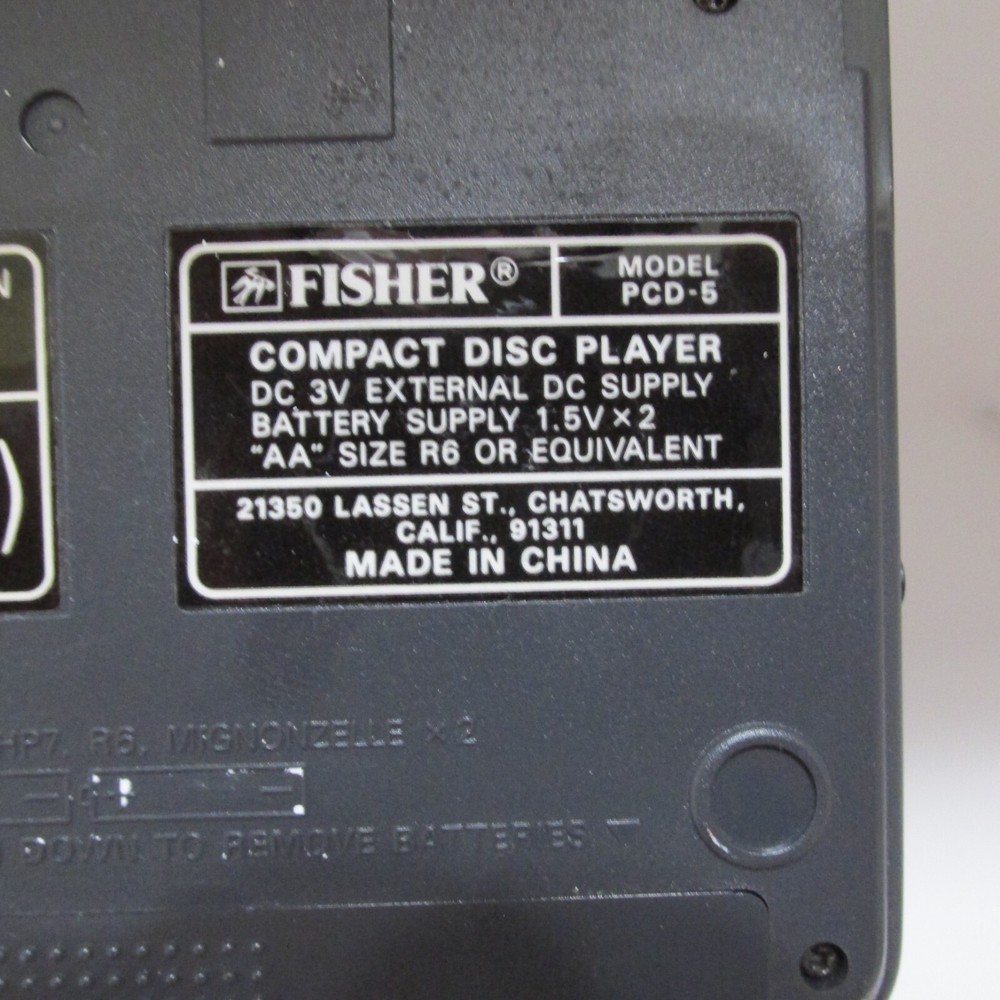 Fisher EES 1 Bit OPTI TRAC Personal CD player PCD-5- Tested