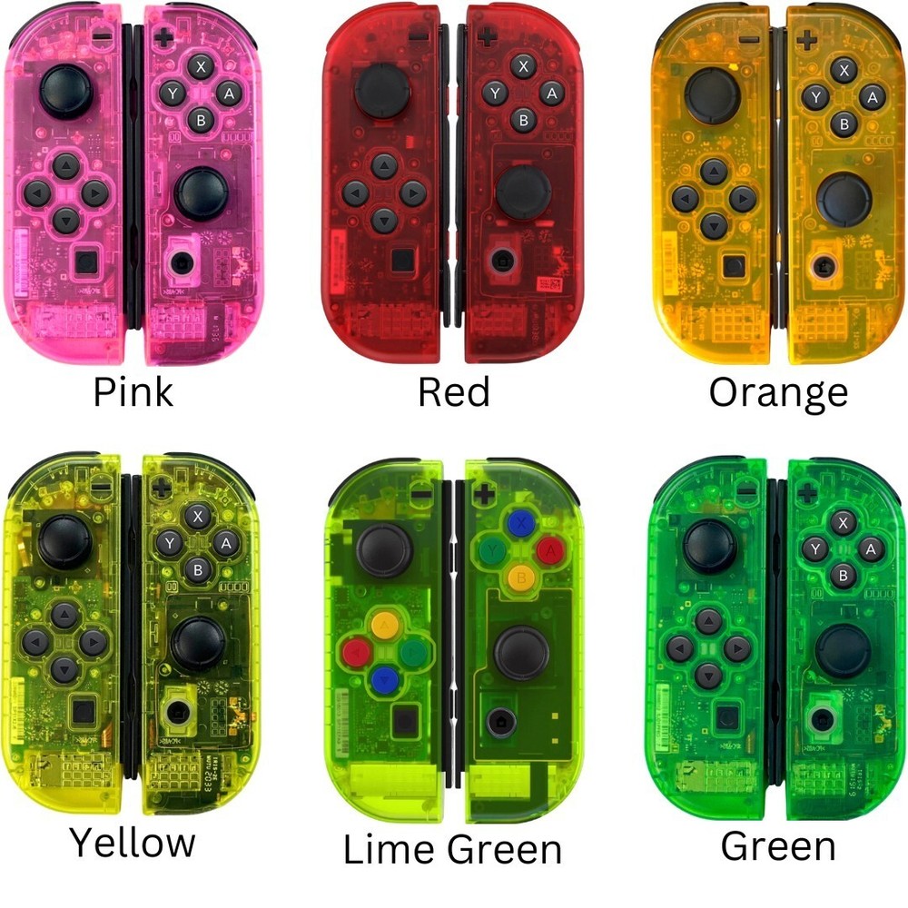 Clear Custom Never Drift Hall Effect Nintendo Switch Joy-Cons OEM Authentic