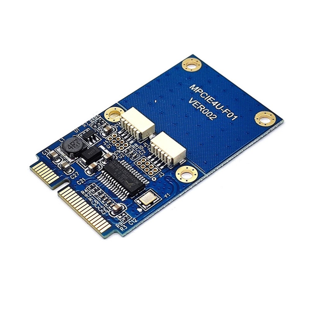 1Pack Mini PCI-E PCI Express to 5 Pin Dual USB 2.0 Adapter Riser Card Extender b