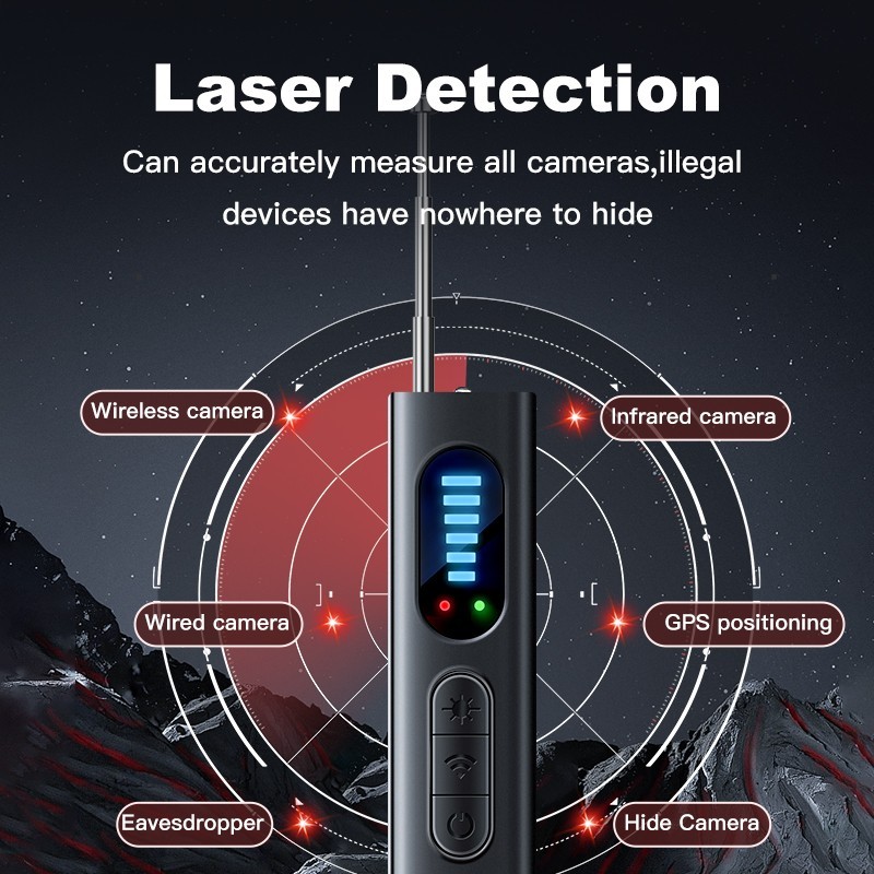 Hidden Camera Detector Anti-Spy Car GPS Tracker Listening Device Bug RF Wireless