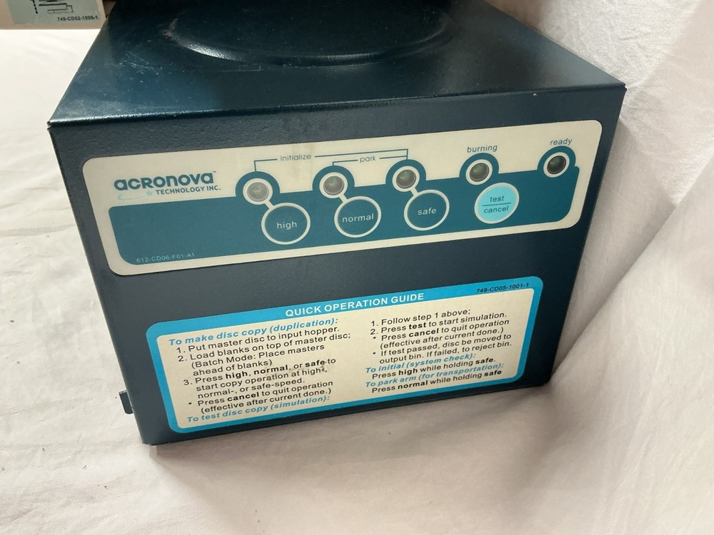 Acronova CD/DVD Disc Duplicator Industrial Super Rare Unit Incomplete Untested!