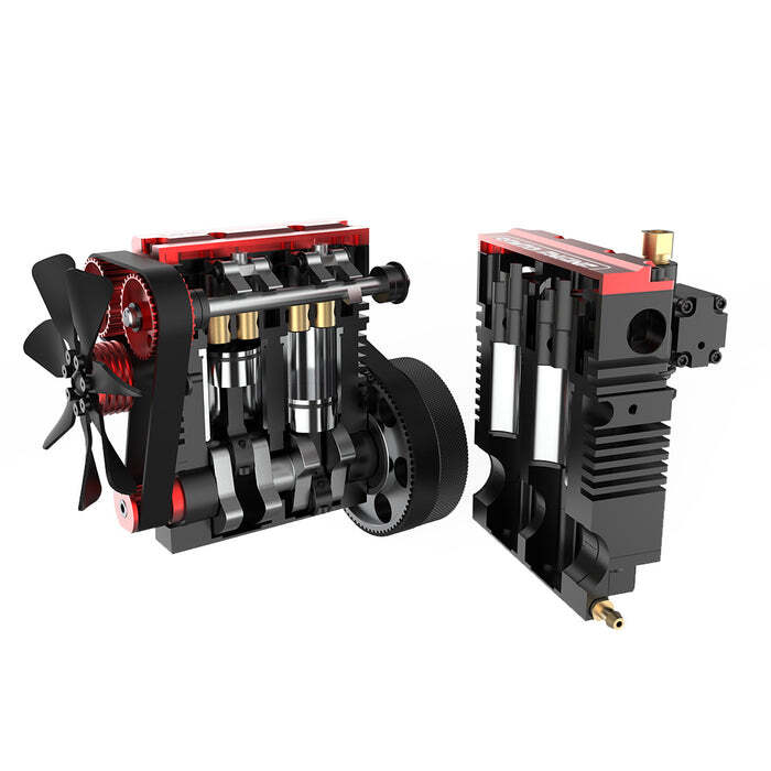 Engine Nitro Model 7cc SOHC Inline Double Cylinder 4 Stroke With Air Cooled Kit
