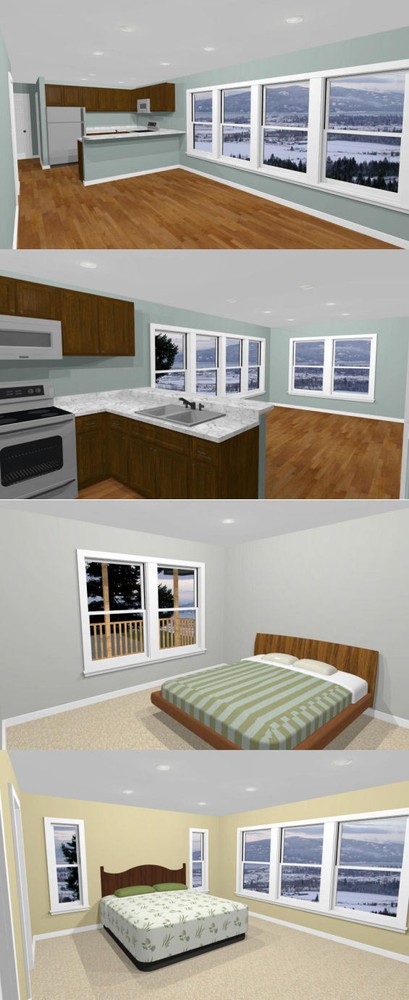 44x48 Apartment with 2-Car 1-RV Garage - PDF FloorPlan - 1,645 sqft - Model 5C