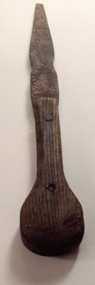 ANT TOOL BLACKSMITH HAND FORGED SCRAPER FARM TOOL IRON WOOD PRIMITIVE RUSTIC...