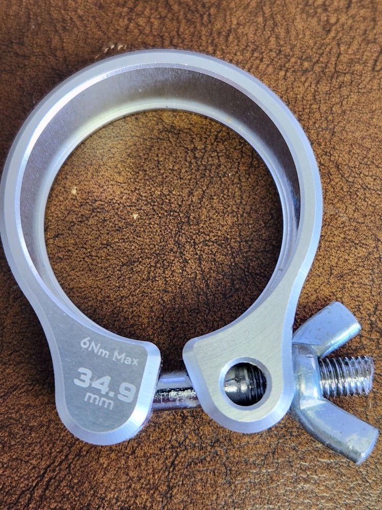 Wolf Tooth Seatpost Clamp - 34.9mm, Bolt-On, Raw Silver