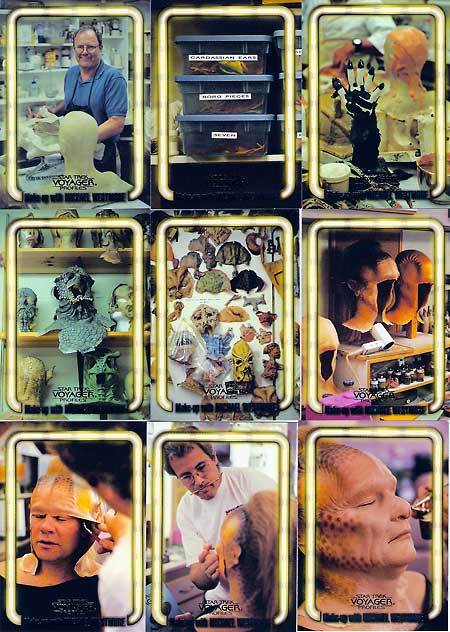 STAR TREK VOYAGER PROFILES SKYBOX 1998 MAKE-UP WITH MICHAEL WESTMORE SET (9)