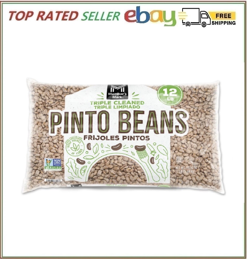 Member's Mark Pinto Beans 12 lbs – Bulk Dry Beans for Cooking & Storage