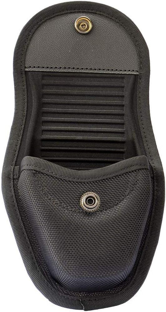ROCOTACTICAL Molded Double Handcuff Case, Hidden Snap Nylon Cuff Case Pouch