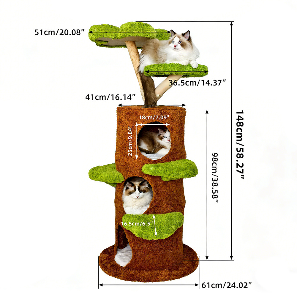 Robust Cat Tree Cat Kitty Scratching Post Fun Activity Center Padded Top Perch