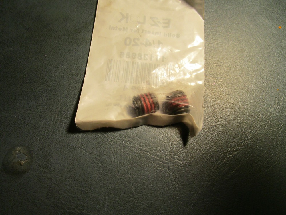 (7) 1/4"-20 Carbon Steel Solid Insert For Metal