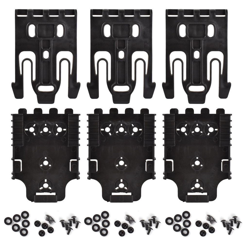 3PCS QLS Kit Quick Locking System Kit, Receiver Plate Platform Black