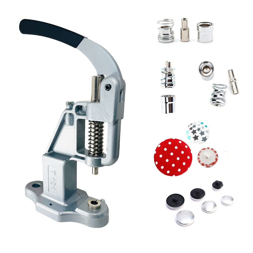 Customized Fabric Cover Button Making Kit With Hand Press 300 Buttons and Dies