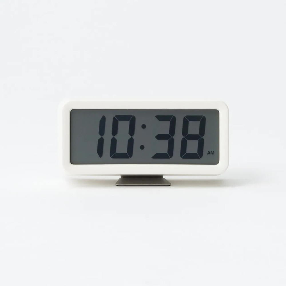 MUJI Digital Clock Small with Alarm Function White MJ-DCSW1