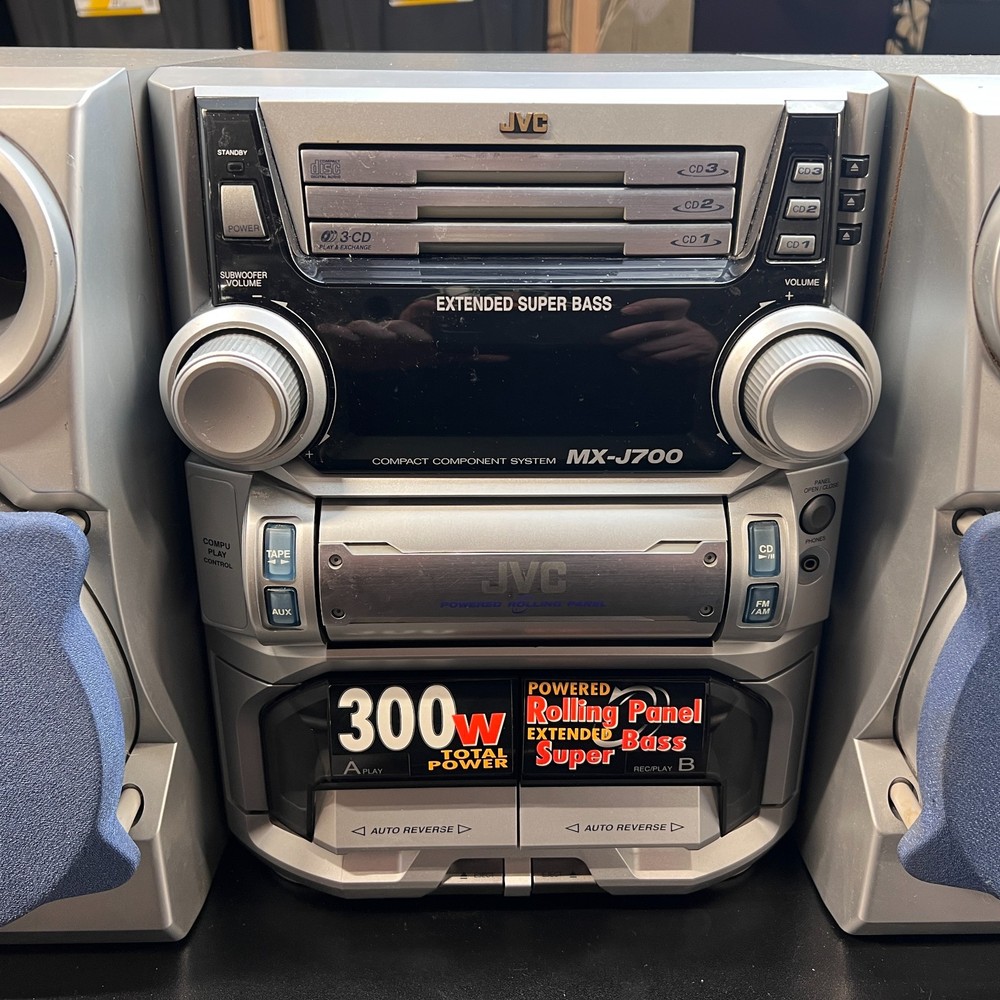 JVC MX-J700 Mini Hi-Fi Component System 3-CD Changer 300W Read: Tape Not Working