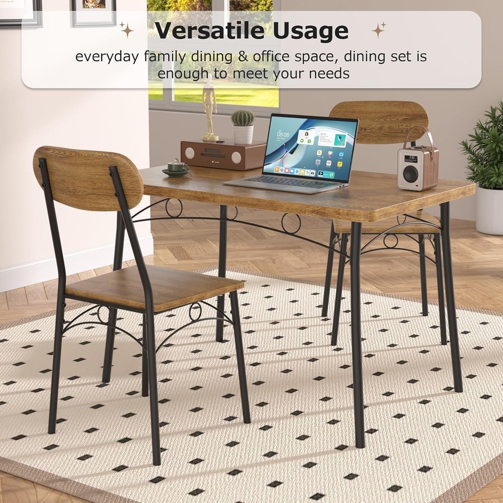 Kitchen Table and Chairs for 4, 5 Piece Dining Table Set with 4 Chairs fo