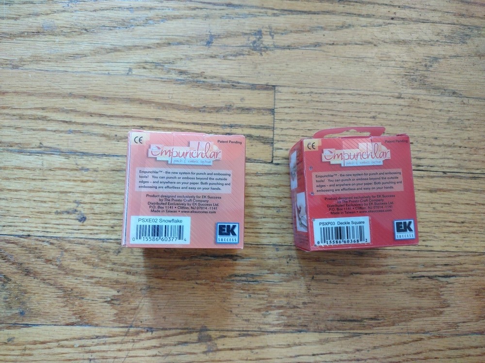 Empunchlar Butterfly Emboss System Insert Snowflake And Deckle Square New
