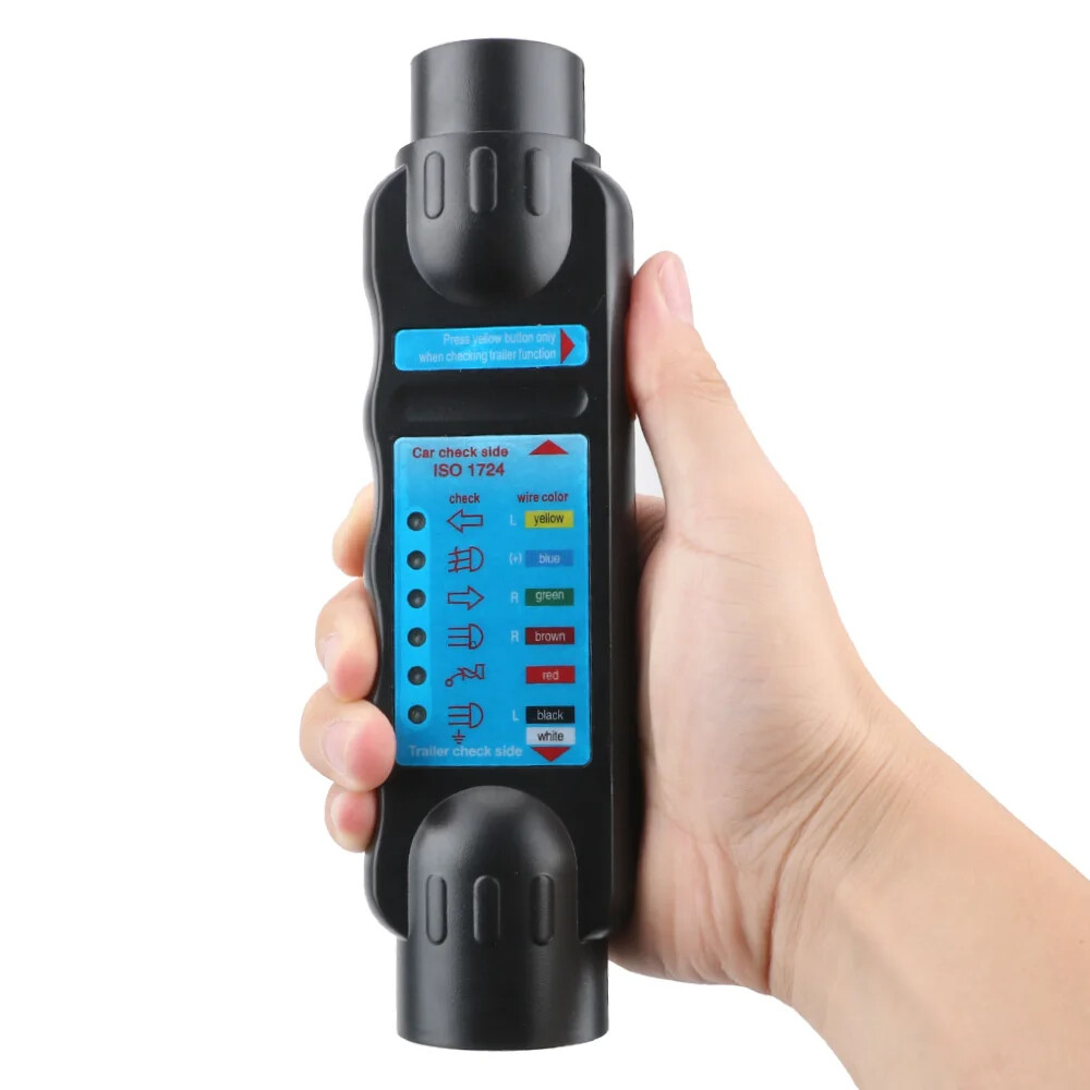 Car Towing Light Tester Trailer Plug Socket Diagnostic Tools Light Wiring Test