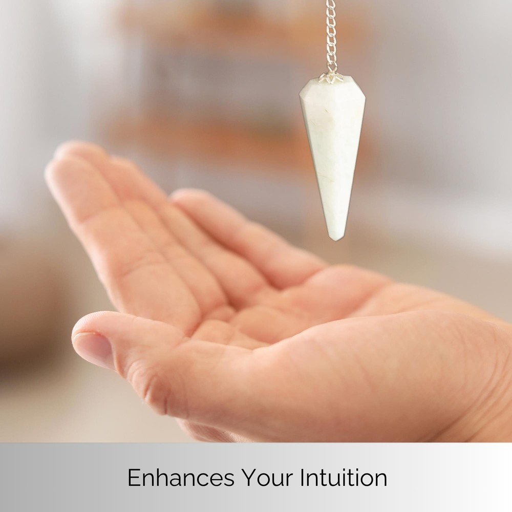 Amazonite Pendulum Crystal, Faceted Pendulum Divination Tools, Dowsing Pendulum
