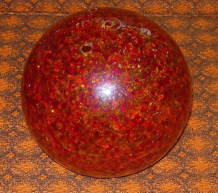 MID-CENTURY MODERN LIGHTOLIER TABLE LAMP STICKERED SPHERE ATOMIC