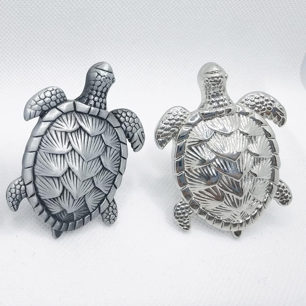 6 Pcs Sea Turtle Shape Knobs Door Handle Cabinet Drawer Cupboard Pull Dresser Si