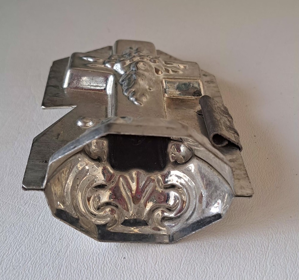Vintage Tin Easter Cross Chocolate Mold 8"