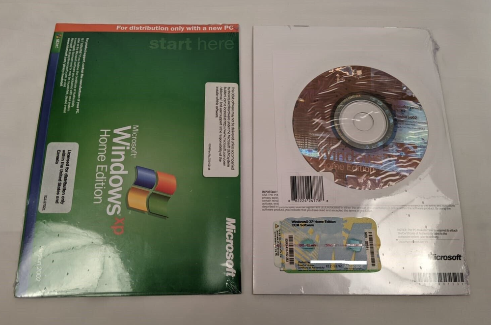 MICROSOFT WINDOWS XP HOME FULL w/SP2 OPERATING SYSTEM OS MS WIN =NEW & SEALED=