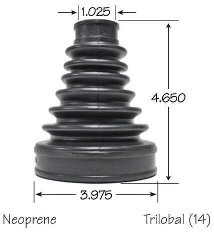 Front Inner CV Boot Repair Kit for Ram 1500 2012-2017 (see chart)