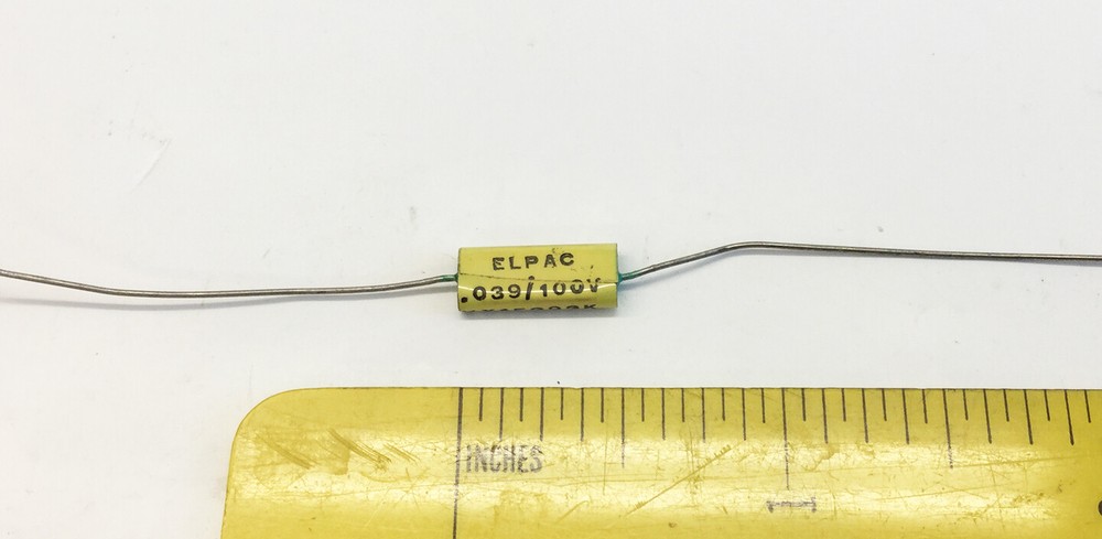 10 NOS Elpac Capacitors .039 MFD @ 100 VDC