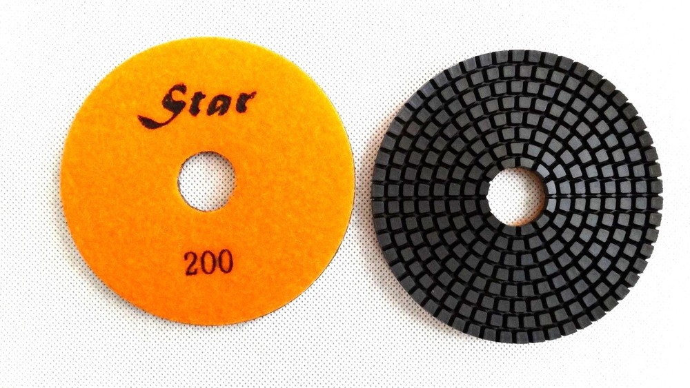 Star #200 ~ 4" Polishing Wet Pad ~ Quantity 1