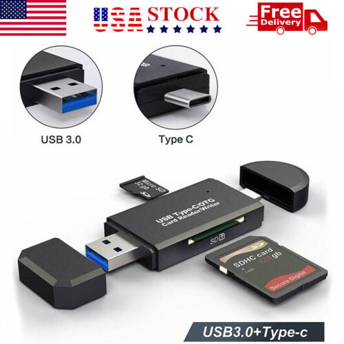 USB 3.0 Card Reader Type C Micro SD TF OTG Smart Memory Adapter Laptop Computer